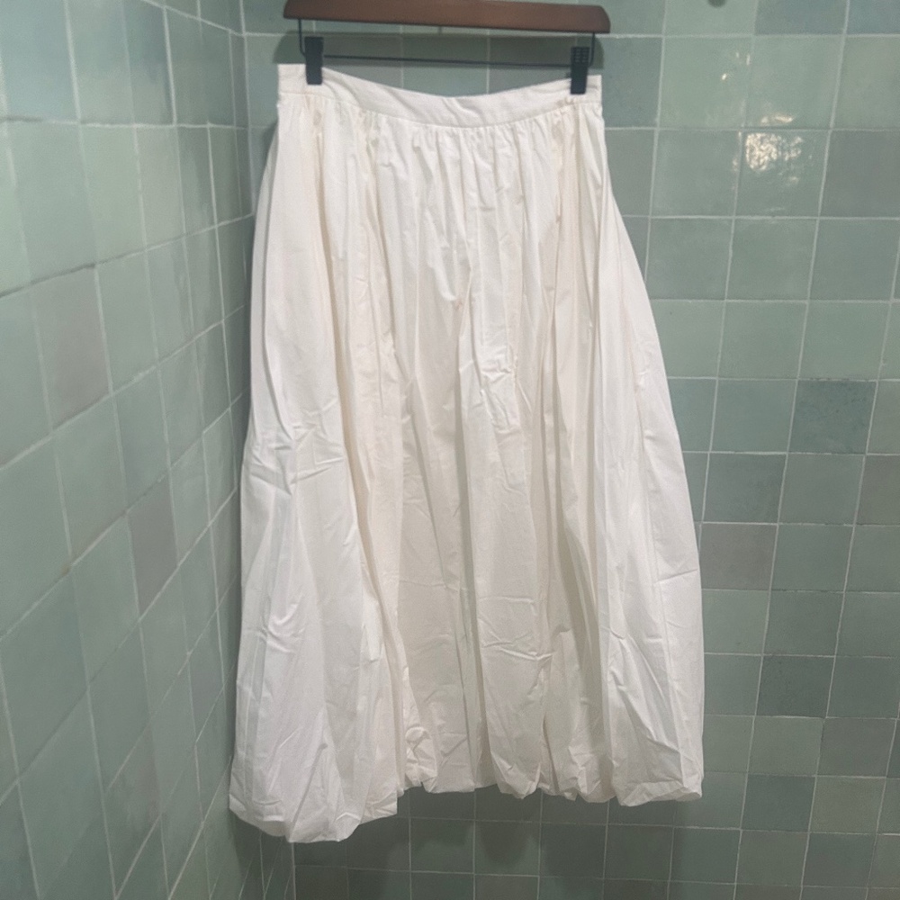 Banan Republic / Cotton Poplin Bubble-Hem Maxi Skirt / Size Small / NWOT
